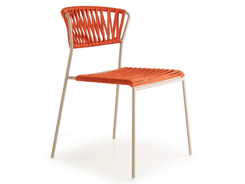 LISA FILÒ - Outdoor chair in steel and woven nautical rope by SCAB DESIGN