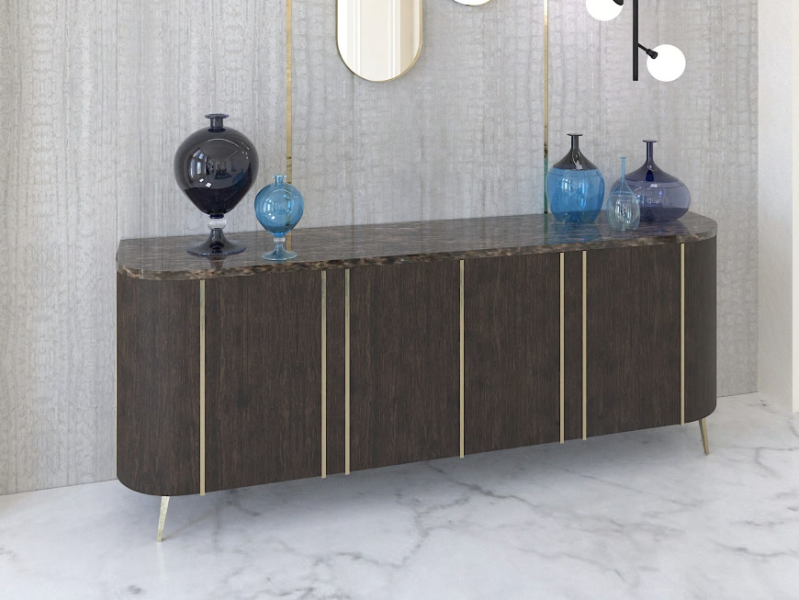 MOON - Oak sideboard with doors by Scandal