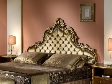 35TH ANNIVERSARY 2070 - Tufted upholstered fabric headboard for double bed by SCAPPINI & C