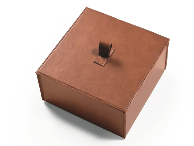 TREASURE NA40 - Tanned leather storage box by SCAPPINI & C