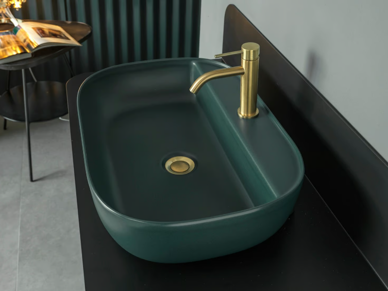 COLORS - Countertop rectangular ceramic washbasin by Scarabeo Ceramiche