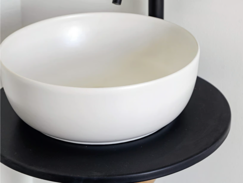 COLORS - Countertop round ceramic washbasin by Scarabeo Ceramiche