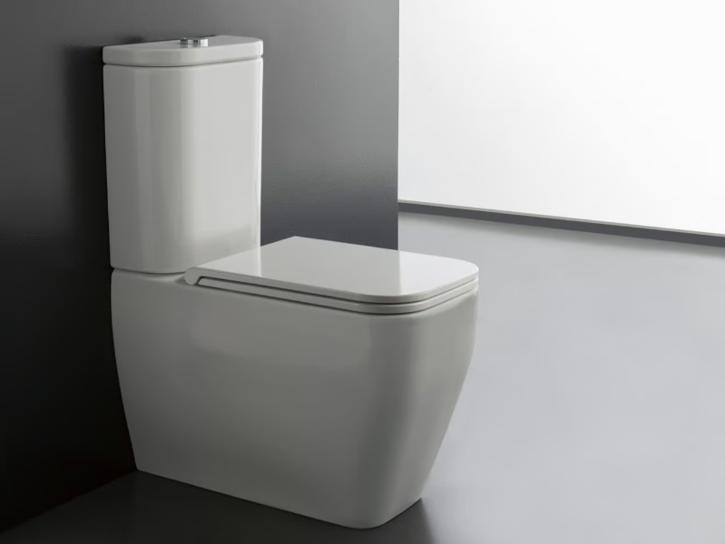TEOREMA 2.0 - Close coupled Floor mounted ceramic toilet by Scarabeo Ceramiche