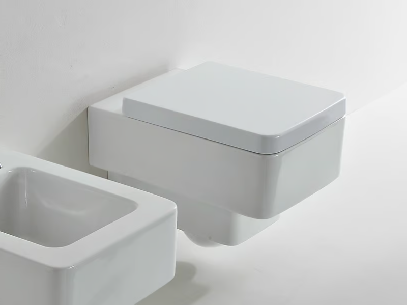TEOREMA - Wall-hung ceramic toilet by Scarabeo Ceramiche