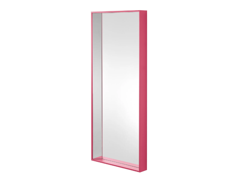 KON - Rectangular wall-mounted mirror with shelf by Schönbuch