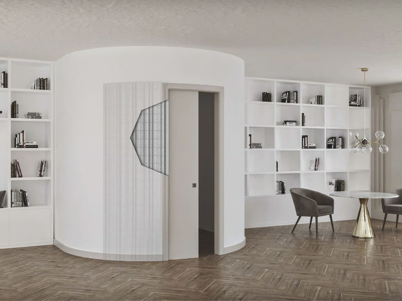 ORBITALE - Counter frame for curved sliding doors by Scrigno