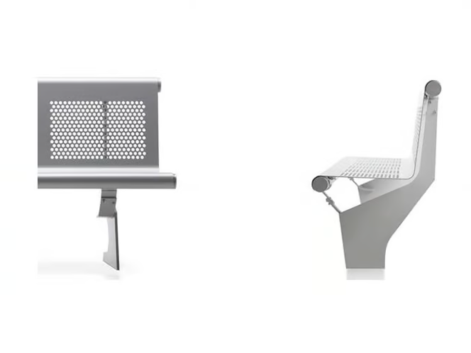 VACANTE - Self-supporting stainless steel beam seating by SELLEX
