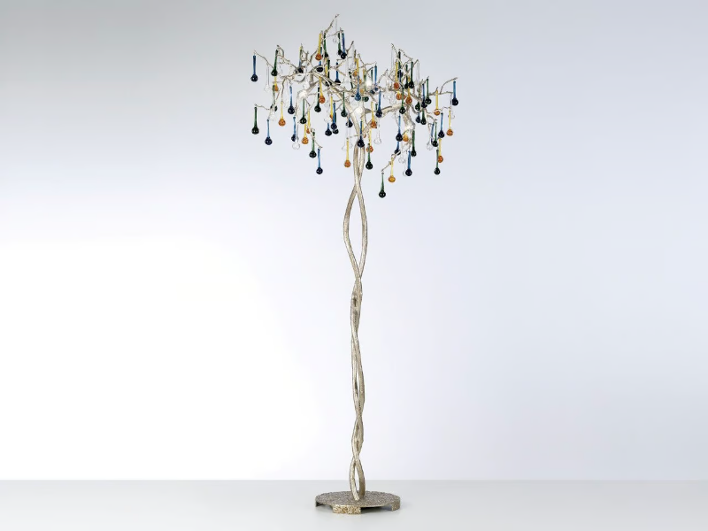 BIJOUT OLEA - Halogen bronze floor lamp by Serip