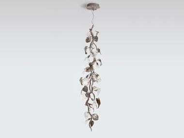 CALATHEA ORNATA LARGE - LED handmade bronze pendant lamp by Serip