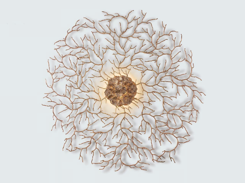 CORAL ZOA EYE EXTRA LARGE - Handmade bronze wall lamp by Serip