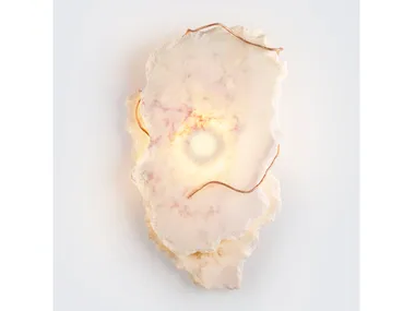 ORIGEM HADEAN MEDIUM - Handmade natural stone and bronze wall light by Serip