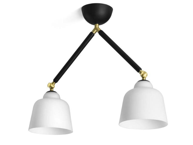 NEORETRO - Ceiling lamp in metal and opal glass by Sforzin