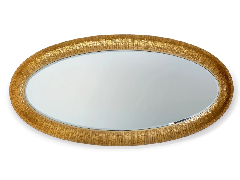 FLUXUS - Oval framed mirror with integrated lighting by Sicis