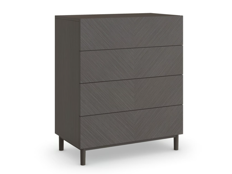 PATCHWORK - Wood veneer chest of drawers with integrated handles by Sicis