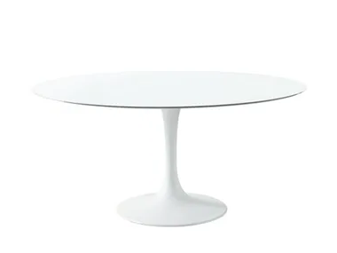 KOROL - Oval glass and aluminium garden table by Sifas