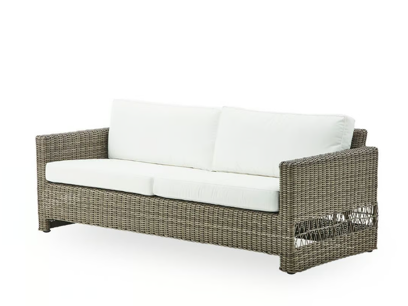 CARRIE EXTERIOR - 3 seater garden sofa in aluminium and ArtFibre by Sika Design