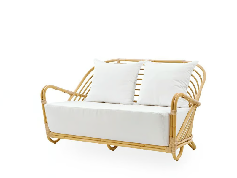CHARLOTTENBORG EXTERIOR - 2 seater garden sofa in Alu-Rattan and ArtFibre by Sika Design