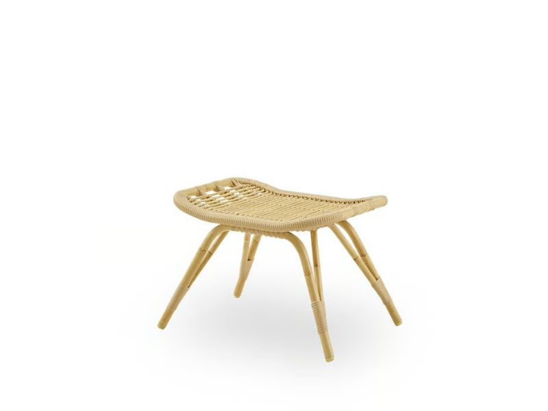 MONET EXTERIOR - Low garden footstool in Alu-Rattan and ArtFibre by Sika Design