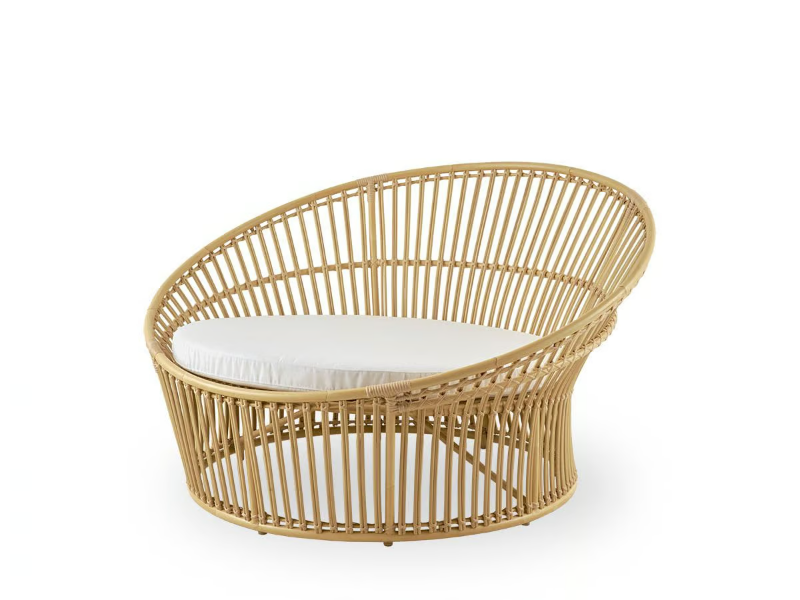 OLYMPIA EXTERIOR NEST - Round garden sofa in Alu-Rattan and ArtFibre by Sika Design