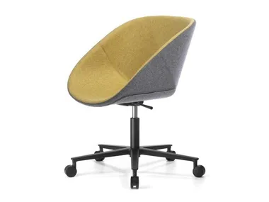 HIBISCUS - Height-adjustable office chair with castors with 5-Spoke base by SITIA