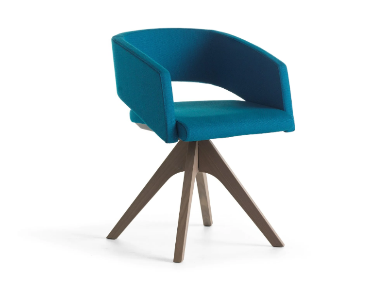MAJOR - Swivel fabric chair by SITIA
