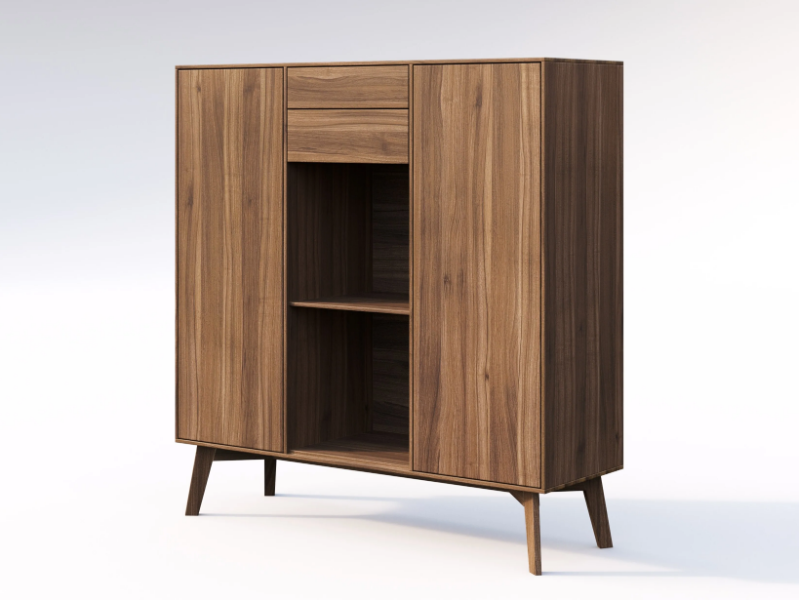 FINN - Wooden highboard with doors with drawers by Sixay furniture
