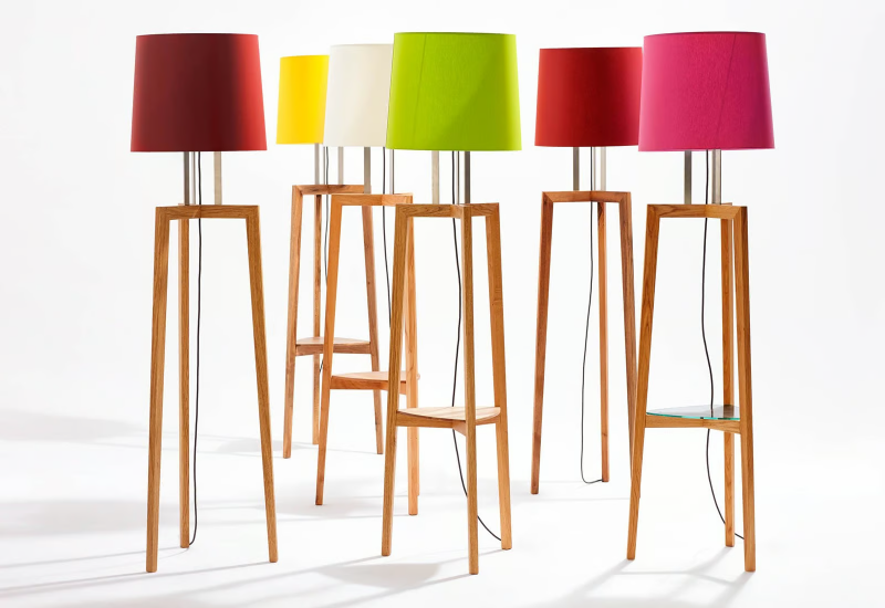 GRACE PLUS - Wooden floor lamp by Sixay furniture