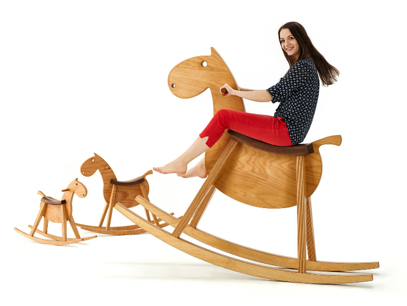 PARIPA BIG-KID - Wooden rocking horse by Sixay furniture