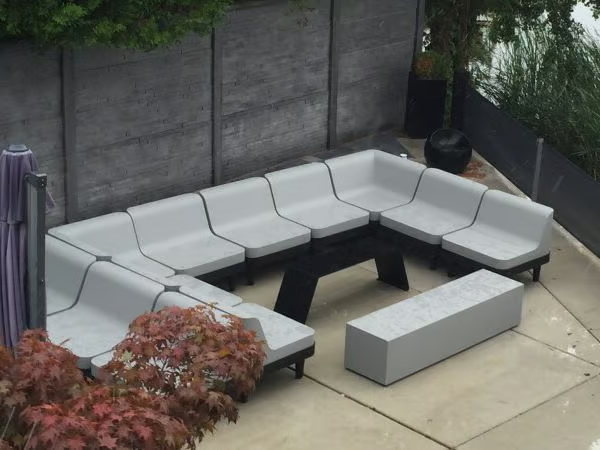 OFFSHORE - Modular coated foam leisure sofa by SIXINCH
