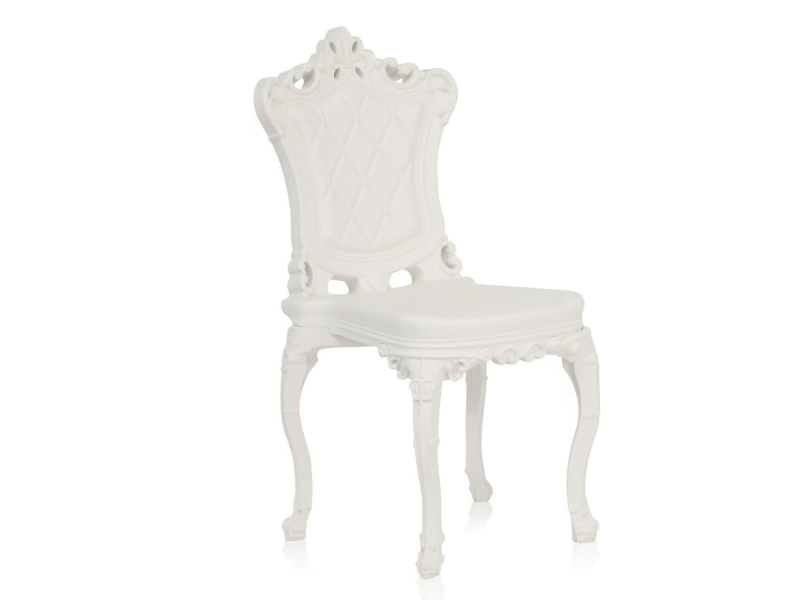 PRINCESS OF LOVE - Contemporary style tufted plastic garden chair by SLIDE