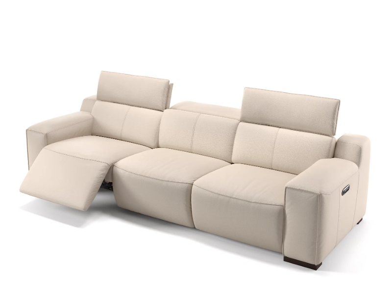LORETO XXL - 3 seater leather sofa by Sofanella