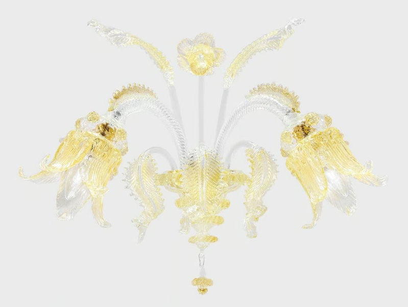 SECOLO D'ORO - Murano glass wall lamp by Sogni Di Cristallo