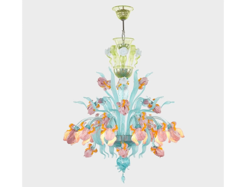 VAN GOGH IRIS ORIGINAL EDITION - Murano glass chandelier by Sogni Di Cristallo
