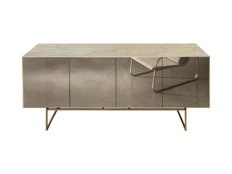 MAGDA - Sideboard with doors with mirrored door by Sovet italia