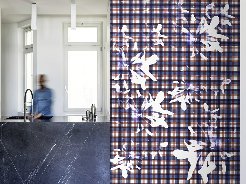 BLOOM WPN 101 - Check panoramic wallpaper by Spaghetti Wall