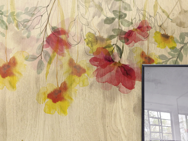 BLOSSOMY WPN 119 - Panoramic wallpaper with floral pattern by Spaghetti Wall