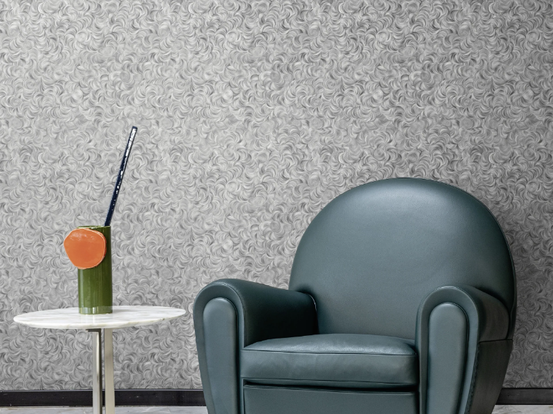 METAL CIRCULAR BRUSHED WPN 513 - Motif panoramic wallpaper by Spaghetti Wall