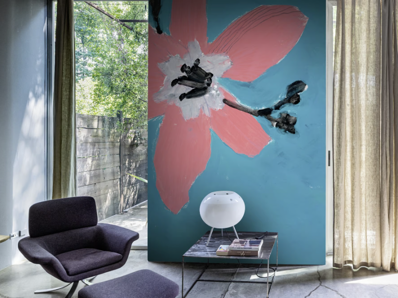 VENICE PINK WPN 1400 - Wallpaper with floral pattern by Spaghetti Wall
