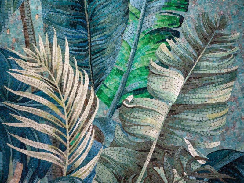 GREEN HEAVEN - Indoor/outdoor glass mosaic by STON