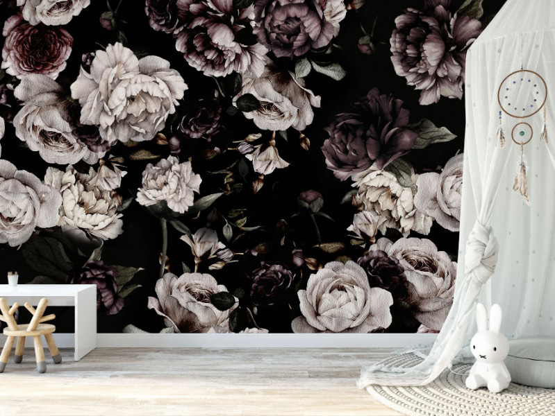 ROSE IS A ROSE - Wallpaper with floral pattern by Studijo