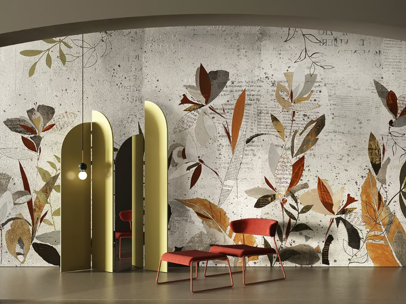 DE-COLLAGE - Wallpaper with floral pattern by STYL’EDITIONS