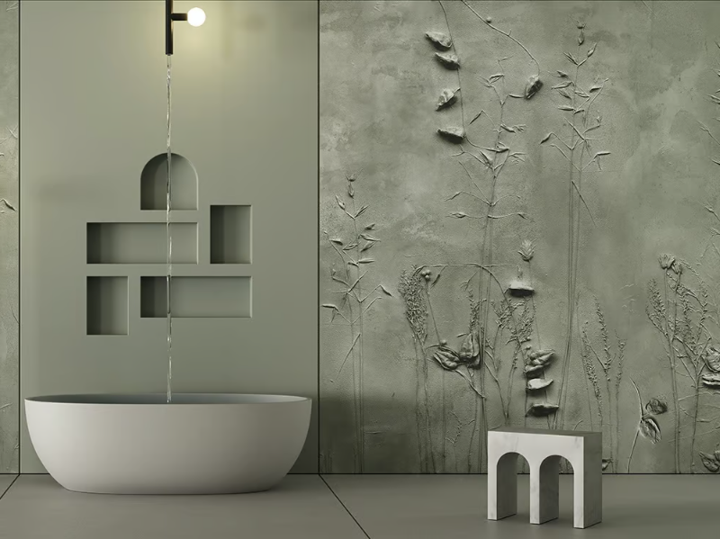 DRYAS NATUR - Wallpaper with floral pattern by STYL’EDITIONS