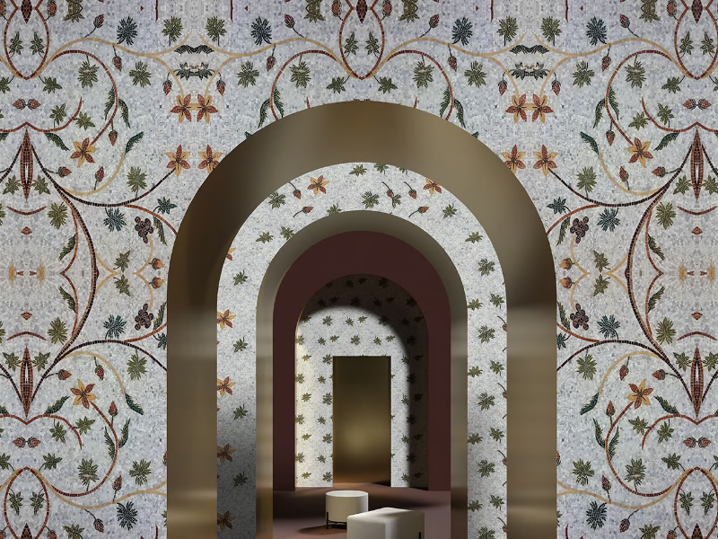 FIORI E FOGLIE - Geometric wallpaper by STYL’EDITIONS