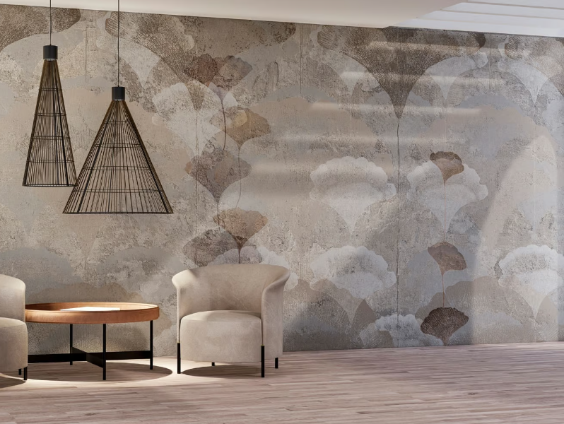 GINKGO - Ecological wallpaper with floral pattern by STYL’EDITIONS