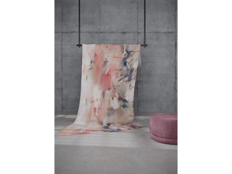 MAGGIO - Rectangular polyester fibre rug with floral pattern by STYL’EDITIONS