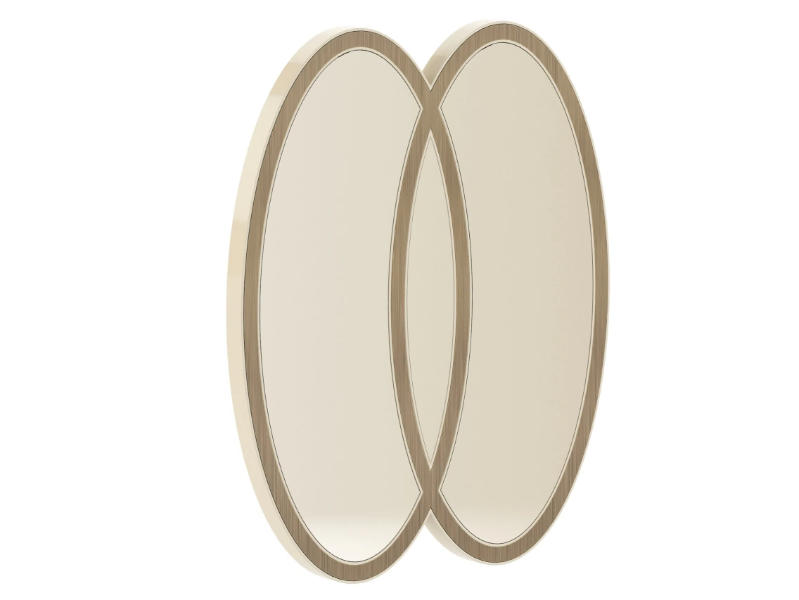 COCKTAIL - Oval framed wall-mounted wooden mirror by Stylish Club