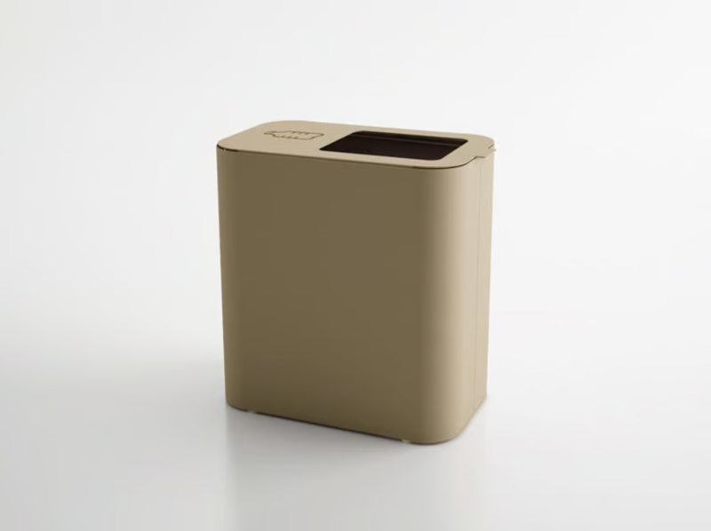 DROP TOP 29 - Galvanized steel waste bin for waste sorting by Systemtronic