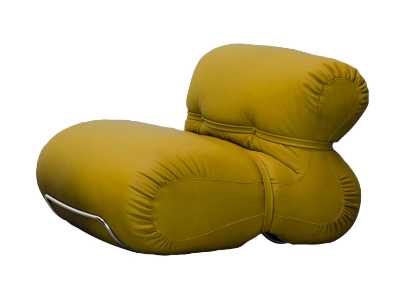 ORSOLA - Leather lobby chair by Tacchini