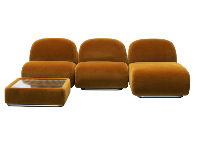 VICTORIA - Modular fabric sofa with chaise longue by Tacchini