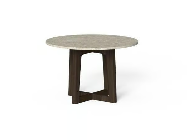 EVER - Round rosewood and porcelain stoneware coffee table by Talenti